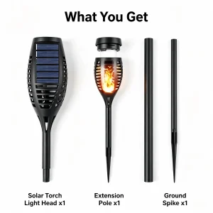 12 Pack Solar Torch Lights - Thumbnail Image 6