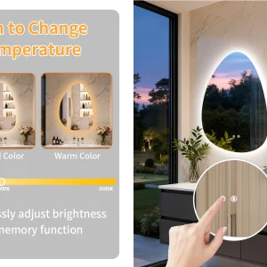 LED Bathroom Mirror Wall Mounted - Thumbnail Image 5