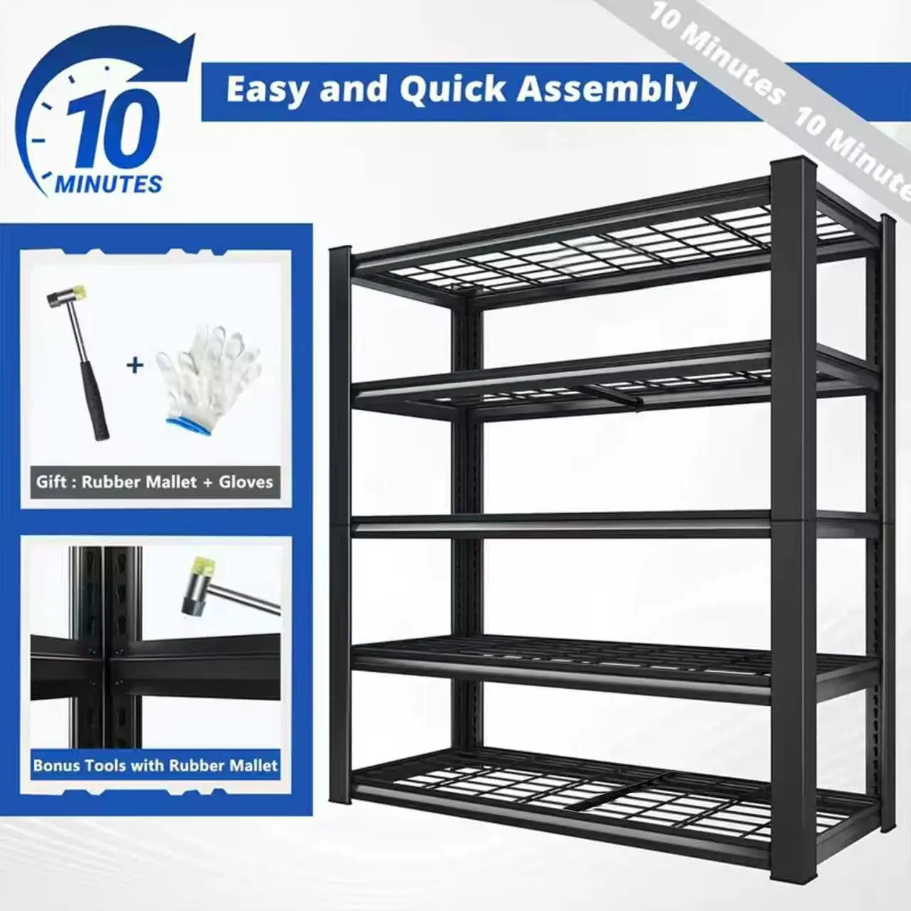 72" Adjustable Metal Column Shelving - Image 3