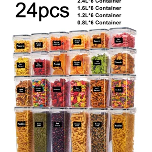 24pcs Airtight Food Storage Containers - Thumbnail Image 2