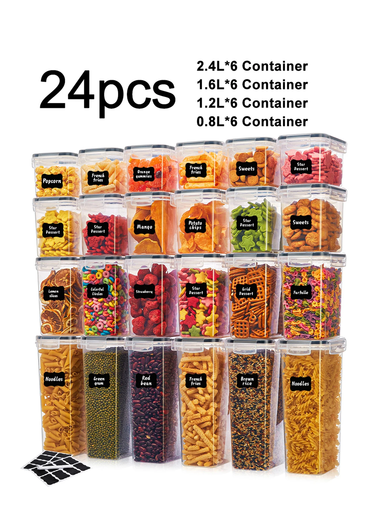 24pcs Airtight Food Storage Containers - Image 2