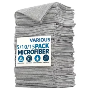 Black Microfiber Cleaning Cloths
