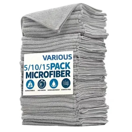Black Microfiber Cleaning Cloths - Image 1